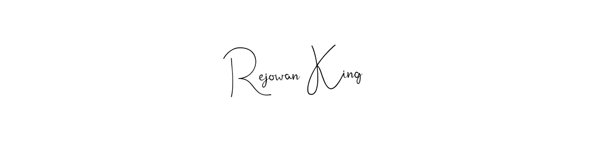 if you are searching for the best signature style for your name Rejowan King. so please give up your signature search. here we have designed multiple signature styles  using Andilay-7BmLP. Rejowan King signature style 4 images and pictures png