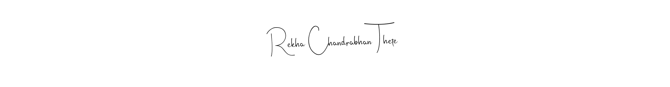 You can use this online signature creator to create a handwritten signature for the name Rekha Chandrabhan Thete. This is the best online autograph maker. Rekha Chandrabhan Thete signature style 4 images and pictures png
