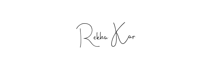 Design your own signature with our free online signature maker. With this signature software, you can create a handwritten (Andilay-7BmLP) signature for name Rekha Kar. Rekha Kar signature style 4 images and pictures png