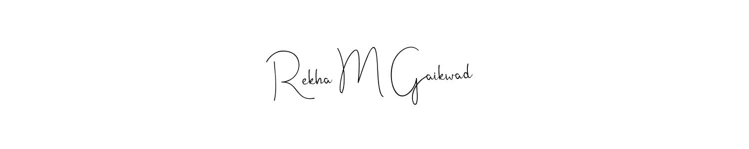 Similarly Andilay-7BmLP is the best handwritten signature design. Signature creator online .You can use it as an online autograph creator for name Rekha M Gaikwad. Rekha M Gaikwad signature style 4 images and pictures png