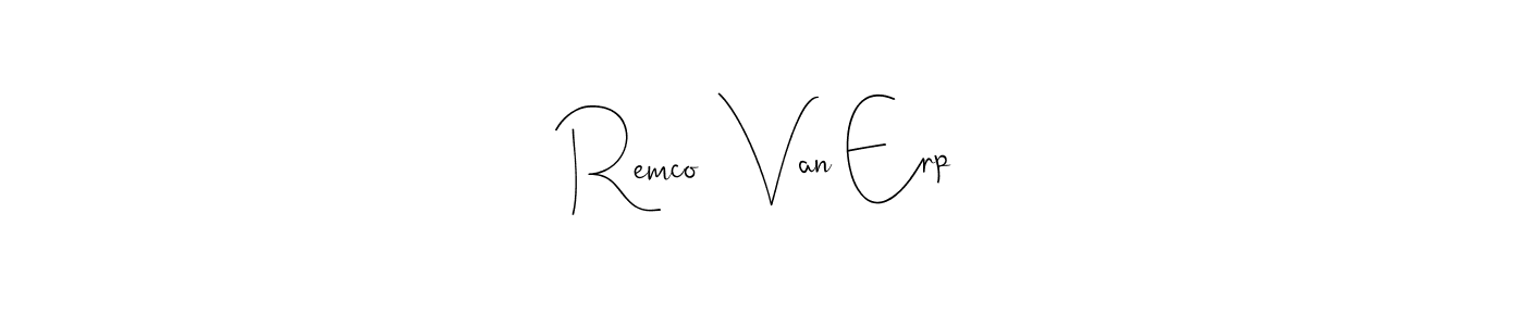 Remco  Van Erp stylish signature style. Best Handwritten Sign (Andilay-7BmLP) for my name. Handwritten Signature Collection Ideas for my name Remco  Van Erp. Remco  Van Erp signature style 4 images and pictures png