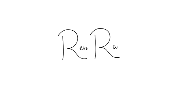 Make a beautiful signature design for name Ren Ra. With this signature (Andilay-7BmLP) style, you can create a handwritten signature for free. Ren Ra signature style 4 images and pictures png