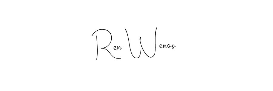 The best way (Andilay-7BmLP) to make a short signature is to pick only two or three words in your name. The name Ren Wenas include a total of six letters. For converting this name. Ren Wenas signature style 4 images and pictures png