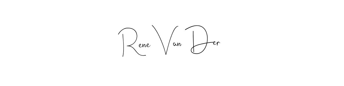 You should practise on your own different ways (Andilay-7BmLP) to write your name (Rene Van Der) in signature. don't let someone else do it for you. Rene Van Der signature style 4 images and pictures png