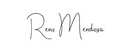 Discover the perfect balance of readability and style for Rens Mendoza with Andilay-7BmLP font. Create your dream signature today. Rens Mendoza signature style 4 images and pictures png