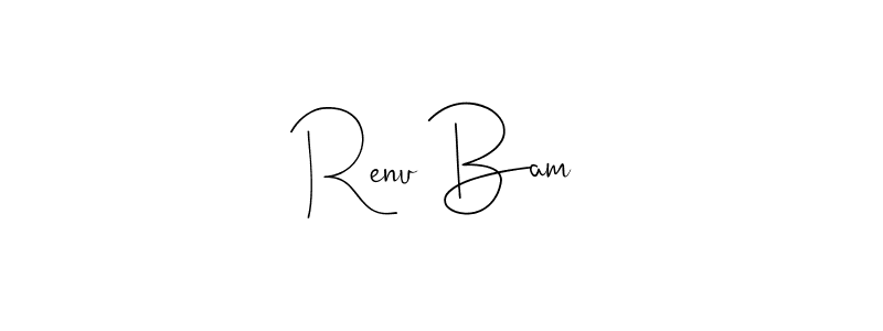 Design your own signature with our free online signature maker. With this signature software, you can create a handwritten (Andilay-7BmLP) signature for name Renu Bam. Renu Bam signature style 4 images and pictures png