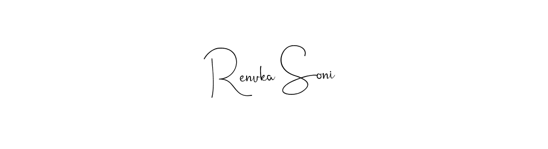 It looks lik you need a new signature style for name Renuka Soni. Design unique handwritten (Andilay-7BmLP) signature with our free signature maker in just a few clicks. Renuka Soni signature style 4 images and pictures png