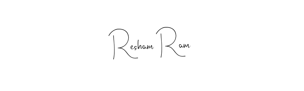 Use a signature maker to create a handwritten signature online. With this signature software, you can design (Andilay-7BmLP) your own signature for name Resham Ram. Resham Ram signature style 4 images and pictures png