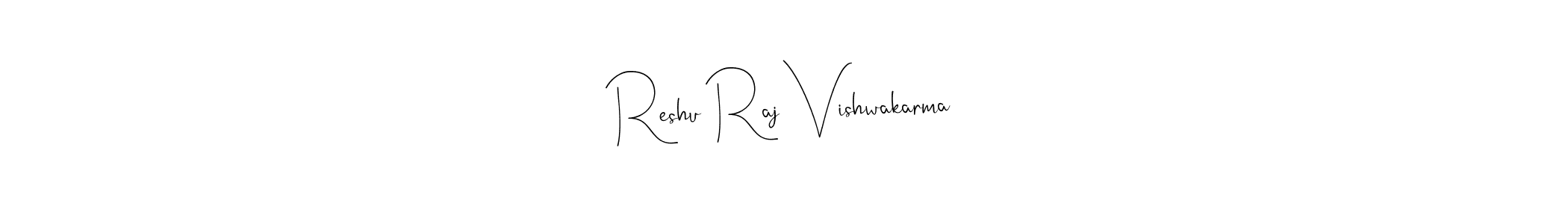 Use a signature maker to create a handwritten signature online. With this signature software, you can design (Andilay-7BmLP) your own signature for name Reshu Raj Vishwakarma. Reshu Raj Vishwakarma signature style 4 images and pictures png