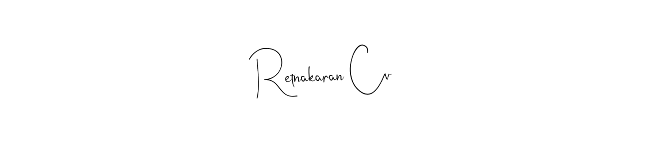 Create a beautiful signature design for name Retnakaran Cv. With this signature (Andilay-7BmLP) fonts, you can make a handwritten signature for free. Retnakaran Cv signature style 4 images and pictures png