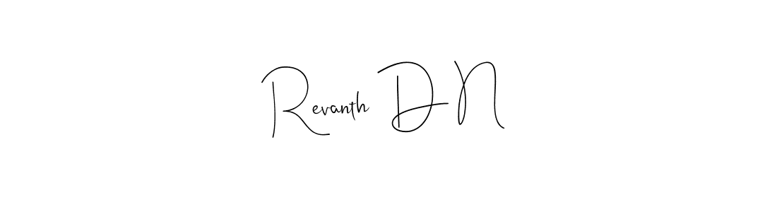 Make a beautiful signature design for name Revanth D N. Use this online signature maker to create a handwritten signature for free. Revanth D N signature style 4 images and pictures png