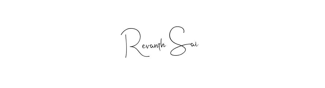 Make a beautiful signature design for name Revanth Sai. With this signature (Andilay-7BmLP) style, you can create a handwritten signature for free. Revanth Sai signature style 4 images and pictures png