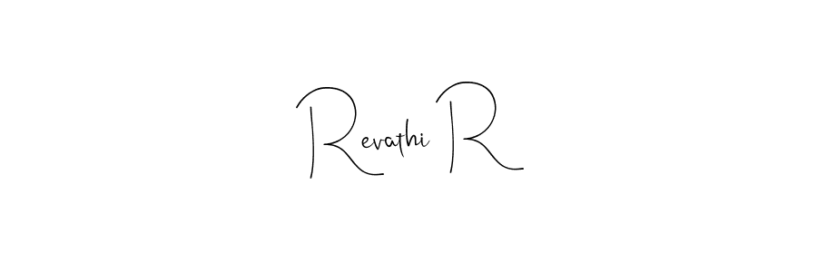 Also You can easily find your signature by using the search form. We will create Revathi R name handwritten signature images for you free of cost using Andilay-7BmLP sign style. Revathi R signature style 4 images and pictures png