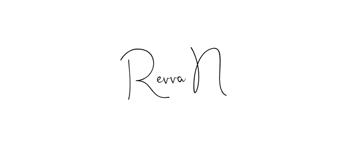 You should practise on your own different ways (Andilay-7BmLP) to write your name (Revva N) in signature. don't let someone else do it for you. Revva N signature style 4 images and pictures png