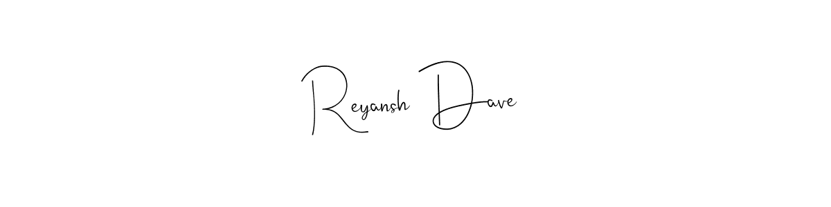 Use a signature maker to create a handwritten signature online. With this signature software, you can design (Andilay-7BmLP) your own signature for name Reyansh Dave. Reyansh Dave signature style 4 images and pictures png