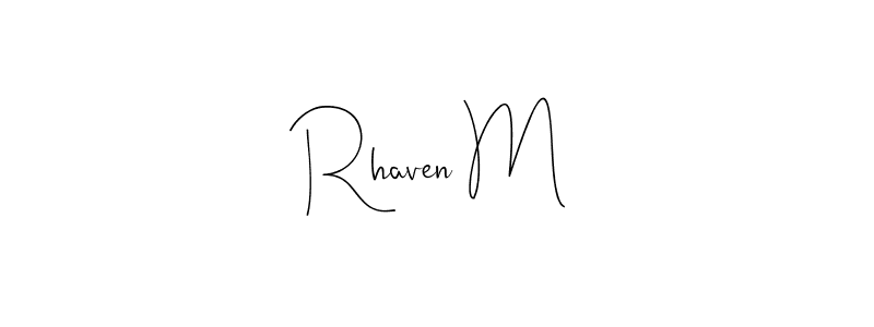 Similarly Andilay-7BmLP is the best handwritten signature design. Signature creator online .You can use it as an online autograph creator for name Rhaven M. Rhaven M signature style 4 images and pictures png
