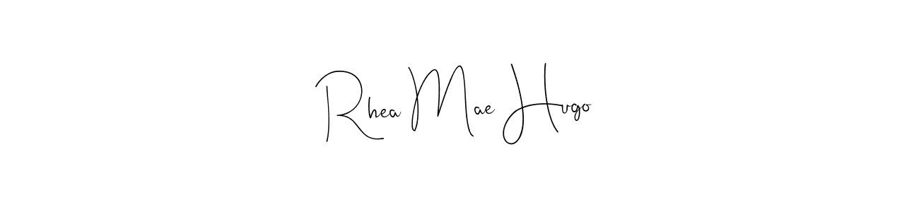Once you've used our free online signature maker to create your best signature Andilay-7BmLP style, it's time to enjoy all of the benefits that Rhea Mae Hugo name signing documents. Rhea Mae Hugo signature style 4 images and pictures png