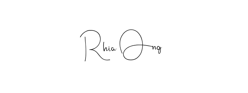 You should practise on your own different ways (Andilay-7BmLP) to write your name (Rhia Ong) in signature. don't let someone else do it for you. Rhia Ong signature style 4 images and pictures png