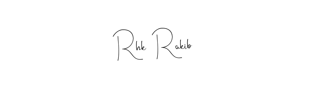 Also we have Rhk  Rakib name is the best signature style. Create professional handwritten signature collection using Andilay-7BmLP autograph style. Rhk  Rakib signature style 4 images and pictures png