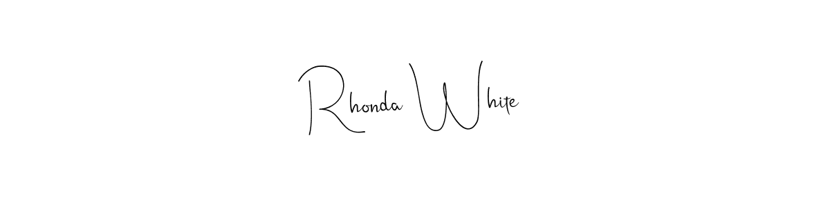 if you are searching for the best signature style for your name Rhonda White. so please give up your signature search. here we have designed multiple signature styles  using Andilay-7BmLP. Rhonda White signature style 4 images and pictures png