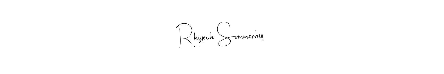 You can use this online signature creator to create a handwritten signature for the name Rhyleah Summerhill. This is the best online autograph maker. Rhyleah Summerhill signature style 4 images and pictures png