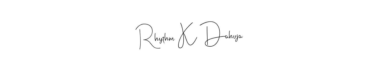 See photos of Rhythm K Dahuja official signature by Spectra . Check more albums & portfolios. Read reviews & check more about Andilay-7BmLP font. Rhythm K Dahuja signature style 4 images and pictures png
