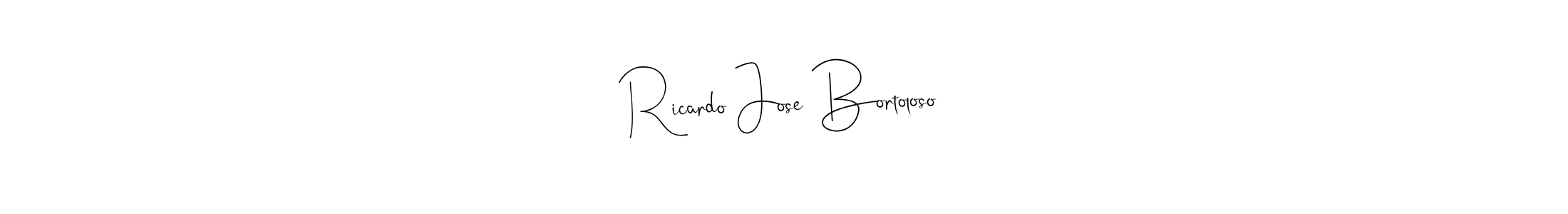 Use a signature maker to create a handwritten signature online. With this signature software, you can design (Andilay-7BmLP) your own signature for name Ricardo Jose Bortoloso. Ricardo Jose Bortoloso signature style 4 images and pictures png