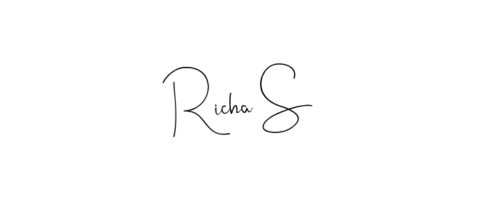 Once you've used our free online signature maker to create your best signature Andilay-7BmLP style, it's time to enjoy all of the benefits that Richa S name signing documents. Richa S signature style 4 images and pictures png