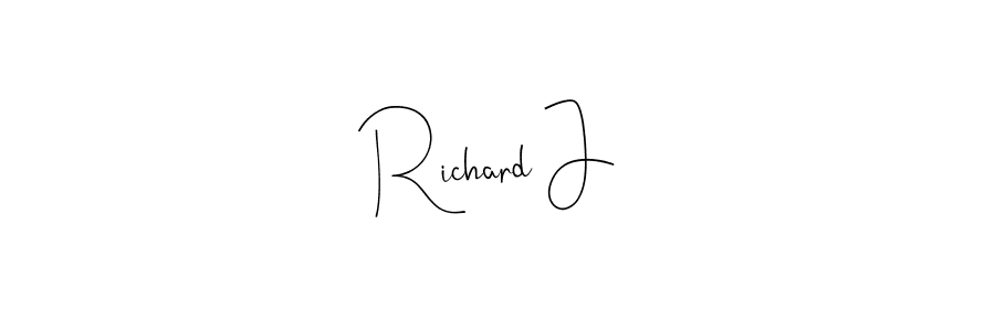 Create a beautiful signature design for name Richard J. With this signature (Andilay-7BmLP) fonts, you can make a handwritten signature for free. Richard J signature style 4 images and pictures png