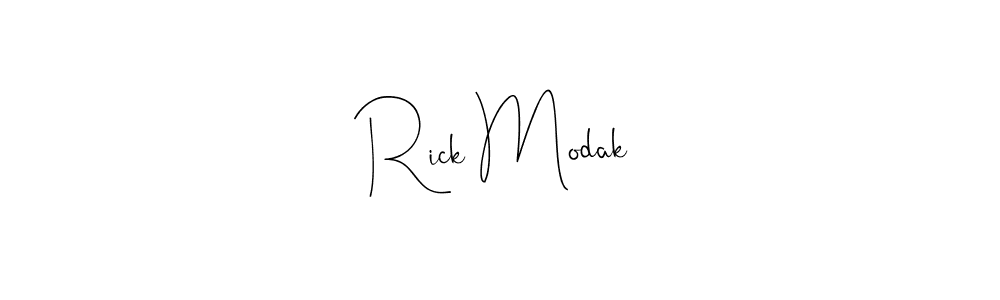 Use a signature maker to create a handwritten signature online. With this signature software, you can design (Andilay-7BmLP) your own signature for name Rick Modak. Rick Modak signature style 4 images and pictures png