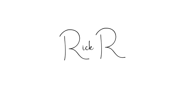 The best way (Andilay-7BmLP) to make a short signature is to pick only two or three words in your name. The name Rick R include a total of six letters. For converting this name. Rick R signature style 4 images and pictures png