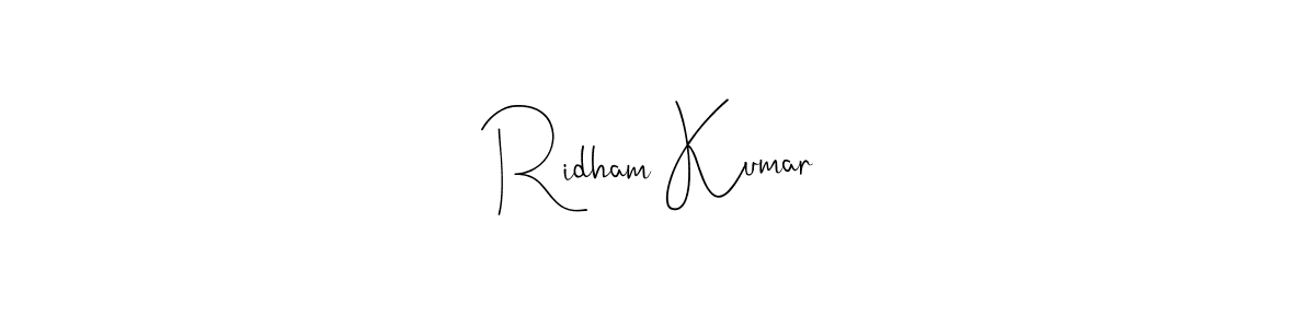 if you are searching for the best signature style for your name Ridham Kumar. so please give up your signature search. here we have designed multiple signature styles  using Andilay-7BmLP. Ridham Kumar signature style 4 images and pictures png