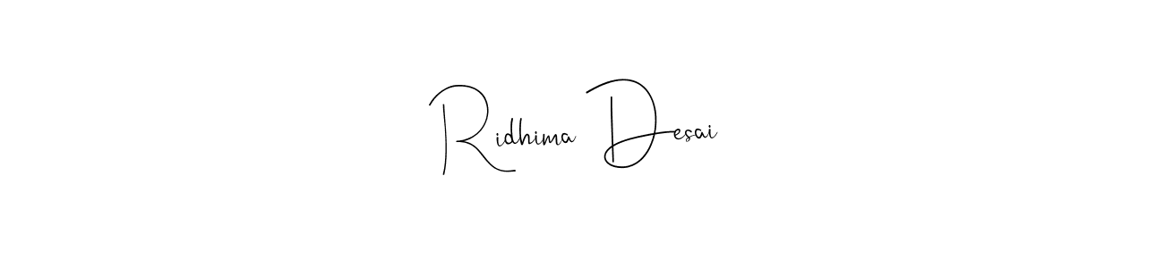 Make a beautiful signature design for name Ridhima Desai. Use this online signature maker to create a handwritten signature for free. Ridhima Desai signature style 4 images and pictures png
