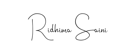 Enhance your business communications with Ridhima Saini signature in Andilay-7BmLP lettering. Clean, modern, and universally compatible. Ridhima Saini signature style 4 images and pictures png