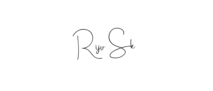 Design your own signature with our free online signature maker. With this signature software, you can create a handwritten (Andilay-7BmLP) signature for name Riju Sk. Riju Sk signature style 4 images and pictures png