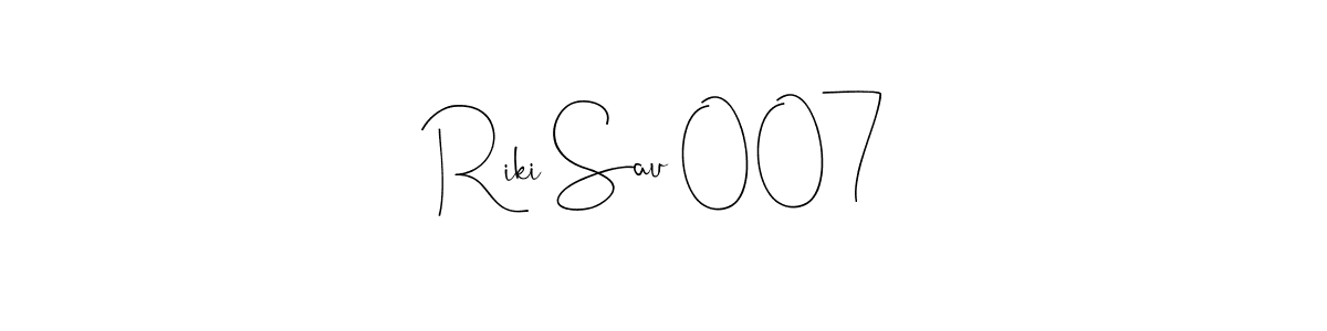 Make a beautiful signature design for name Riki Sau 007. Use this online signature maker to create a handwritten signature for free. Riki Sau 007 signature style 4 images and pictures png