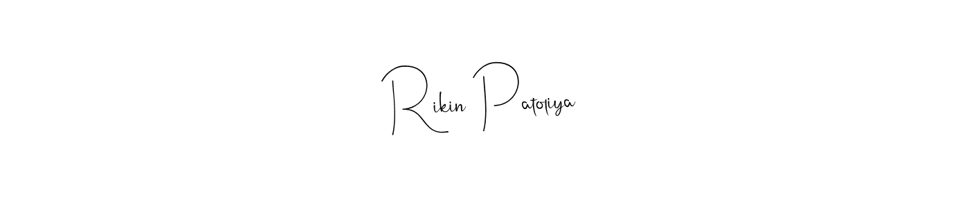 Make a beautiful signature design for name Rikin Patoliya. With this signature (Andilay-7BmLP) style, you can create a handwritten signature for free. Rikin Patoliya signature style 4 images and pictures png