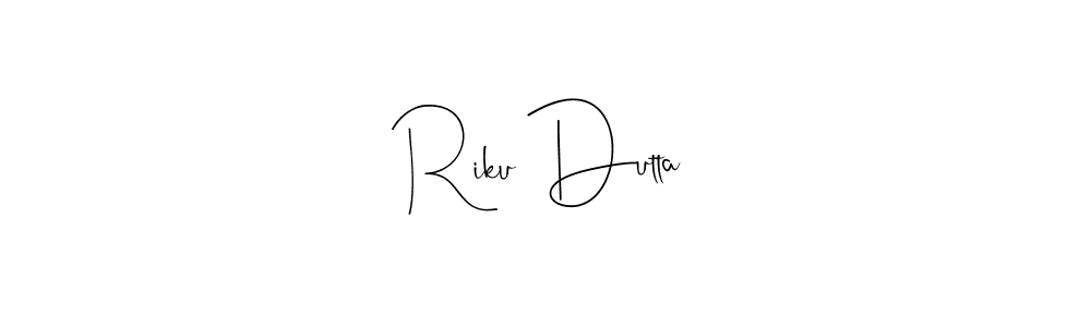 if you are searching for the best signature style for your name Riku Dutta. so please give up your signature search. here we have designed multiple signature styles  using Andilay-7BmLP. Riku Dutta signature style 4 images and pictures png