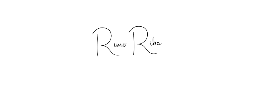 You should practise on your own different ways (Andilay-7BmLP) to write your name (Rimo Riba) in signature. don't let someone else do it for you. Rimo Riba signature style 4 images and pictures png