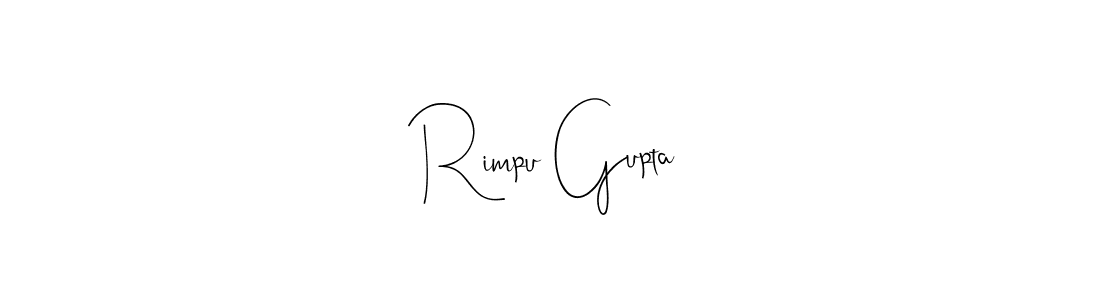 Make a beautiful signature design for name Rimpu Gupta. With this signature (Andilay-7BmLP) style, you can create a handwritten signature for free. Rimpu Gupta signature style 4 images and pictures png