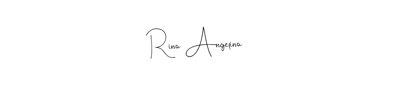 Use a signature maker to create a handwritten signature online. With this signature software, you can design (Andilay-7BmLP) your own signature for name Rina Angelina. Rina Angelina signature style 4 images and pictures png