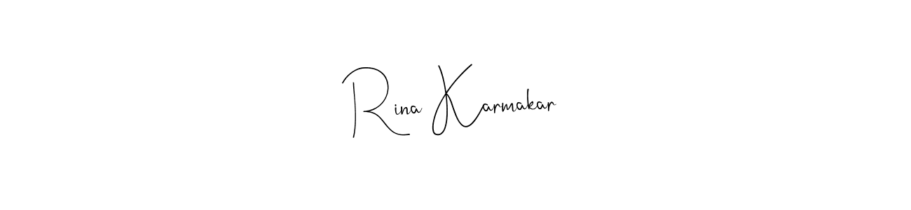 You can use this online signature creator to create a handwritten signature for the name Rina Karmakar. This is the best online autograph maker. Rina Karmakar signature style 4 images and pictures png