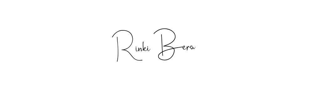 How to make Rinki Bera name signature. Use Andilay-7BmLP style for creating short signs online. This is the latest handwritten sign. Rinki Bera signature style 4 images and pictures png
