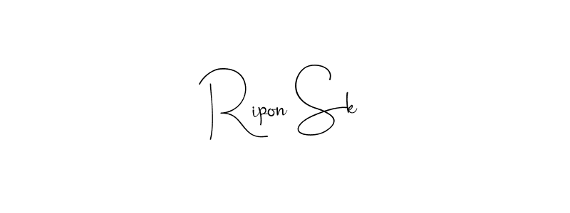 It looks lik you need a new signature style for name Ripon Sk. Design unique handwritten (Andilay-7BmLP) signature with our free signature maker in just a few clicks. Ripon Sk signature style 4 images and pictures png