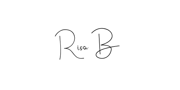The best way (Andilay-7BmLP) to make a short signature is to pick only two or three words in your name. The name Risa B include a total of six letters. For converting this name. Risa B signature style 4 images and pictures png