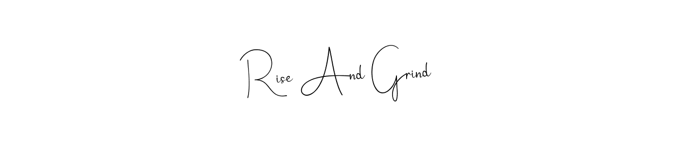 How to Draw Rise And Grind signature style? Andilay-7BmLP is a latest design signature styles for name Rise And Grind. Rise And Grind signature style 4 images and pictures png