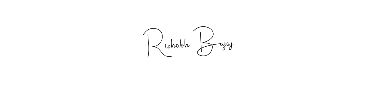 if you are searching for the best signature style for your name Rishabh Bajaj. so please give up your signature search. here we have designed multiple signature styles  using Andilay-7BmLP. Rishabh Bajaj signature style 4 images and pictures png