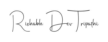 You can use this online signature creator to create a handwritten signature for the name Rishabh Dev Tripathi. This is the best online autograph maker. Rishabh Dev Tripathi signature style 4 images and pictures png