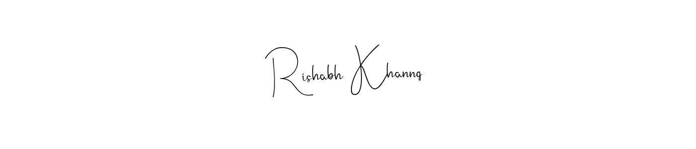 You should practise on your own different ways (Andilay-7BmLP) to write your name (Rishabh Khannq) in signature. don't let someone else do it for you. Rishabh Khannq signature style 4 images and pictures png