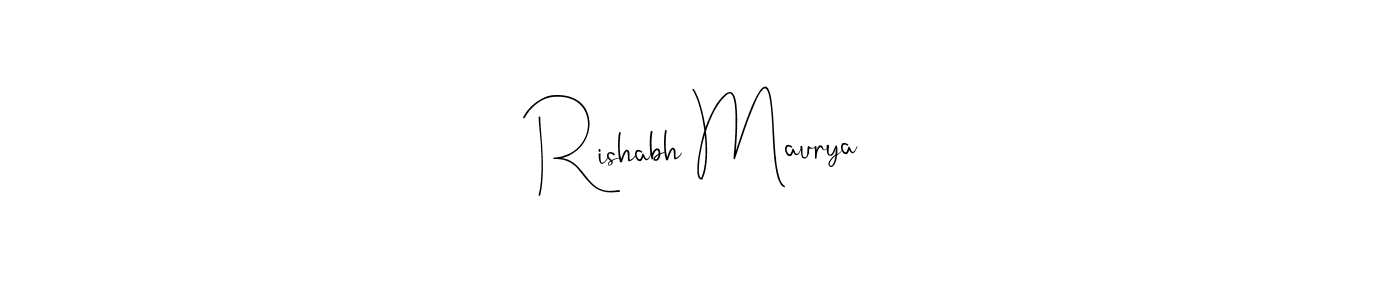 Make a beautiful signature design for name Rishabh Maurya. With this signature (Andilay-7BmLP) style, you can create a handwritten signature for free. Rishabh Maurya signature style 4 images and pictures png
